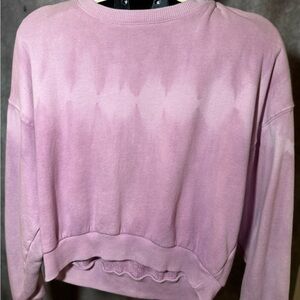 American Eagle Outfitters Cropped Pink Sweatshirt